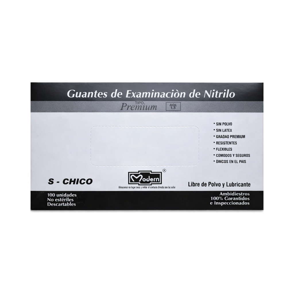 GUANTES NITRILO MODERN x 100 unidades