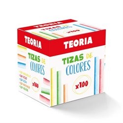 Caja De Tiza Colores X100 Teoria