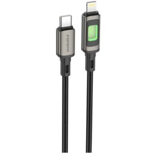Cable Tipo C A Lightning 27w 1.2m cable trenzado con led foneng xs13