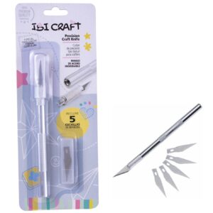 Cortante de Precision Ibi Craft Cuerpo Aluminio set c/ 5 hojas KM202
