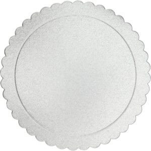 Base de Carton 20cm Plata Ondulada