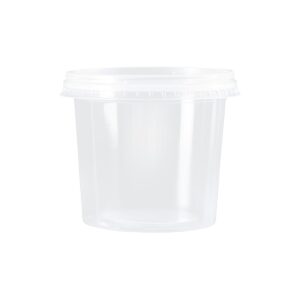POTE TRANSPARENTE 145ml PP CON TAPA X25 UN Cristalcopo