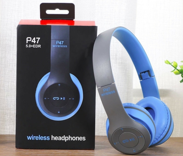 Auriculares inalambricos Bluetooth P47 / MicroSD / AUX