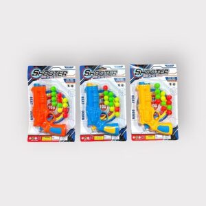 Pistola lanzapelotas en blister