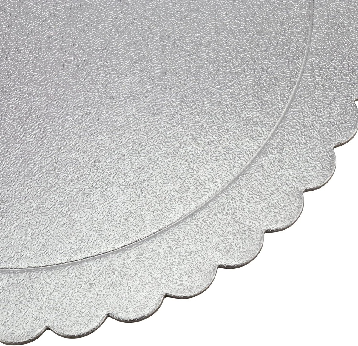 Base de Carton 28cm Plata Ondulada - Imagen 2