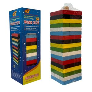 Jenga madera blocks 54 piezas de colores