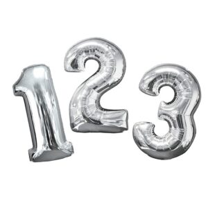 Globo 16 Pulgadas Numero Plata O Dorado BALLON