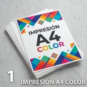 IMPRESIONES A COLOR HOJA COMUN A4
