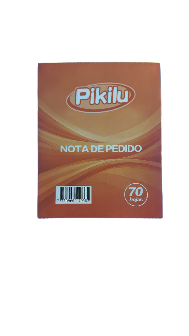 Nota De Pedido 70 Hojas Con Corte Pikilu