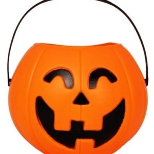 Balde Calabaza de plastico naranja Halloween