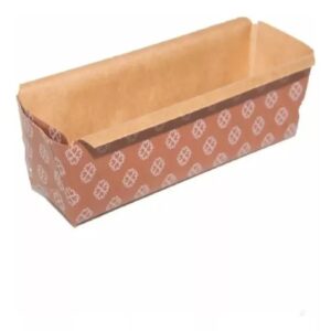 Molde Budin de papel Marron Con dorado 18.5X5X5cm 300g