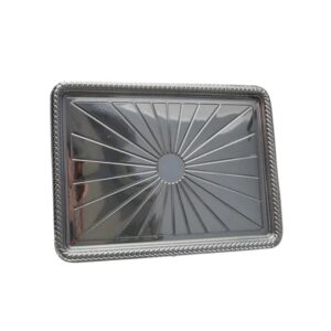 Bandeja Plateada Rectangular 21x28  B45p