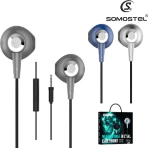 Auriculares con cable 3.5mm con microfono Somostel Metalicos Sms-CJ05