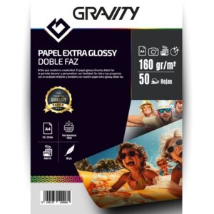 Hoja Fotografica Doble fax 160g X50 High Glossy A4 Gravity